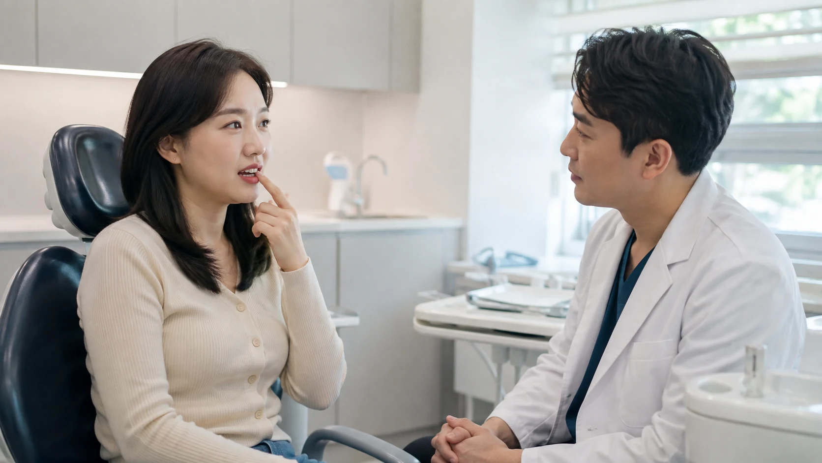 감각 범위를 확인하는 치과 상담