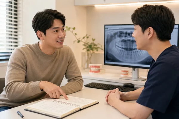 앞니 임플란트 통증 상담 질문
