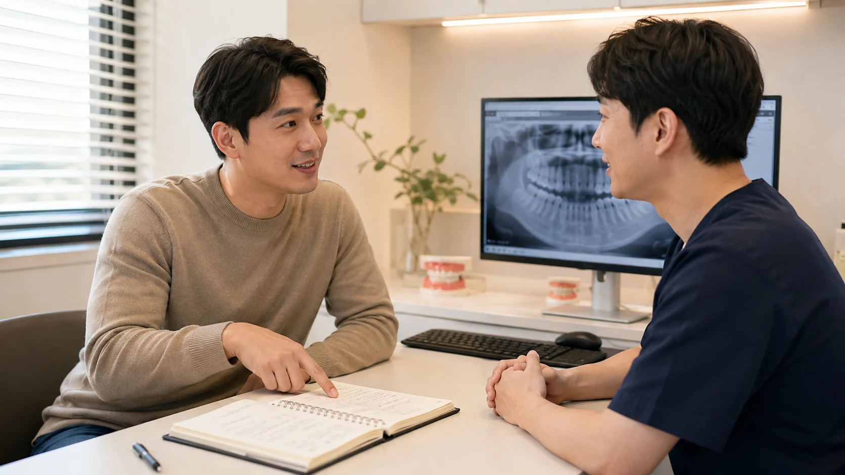 앞니 임플란트 통증 상담 질문