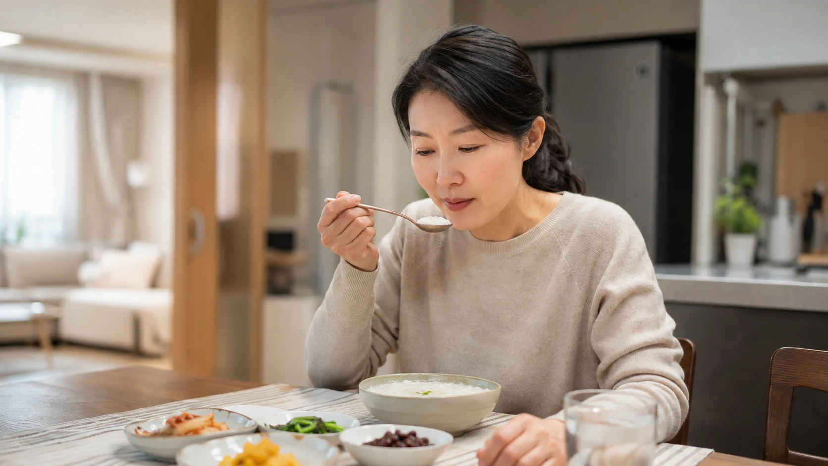 앞니 임플란트 염증 통증 관찰과 상담 장면