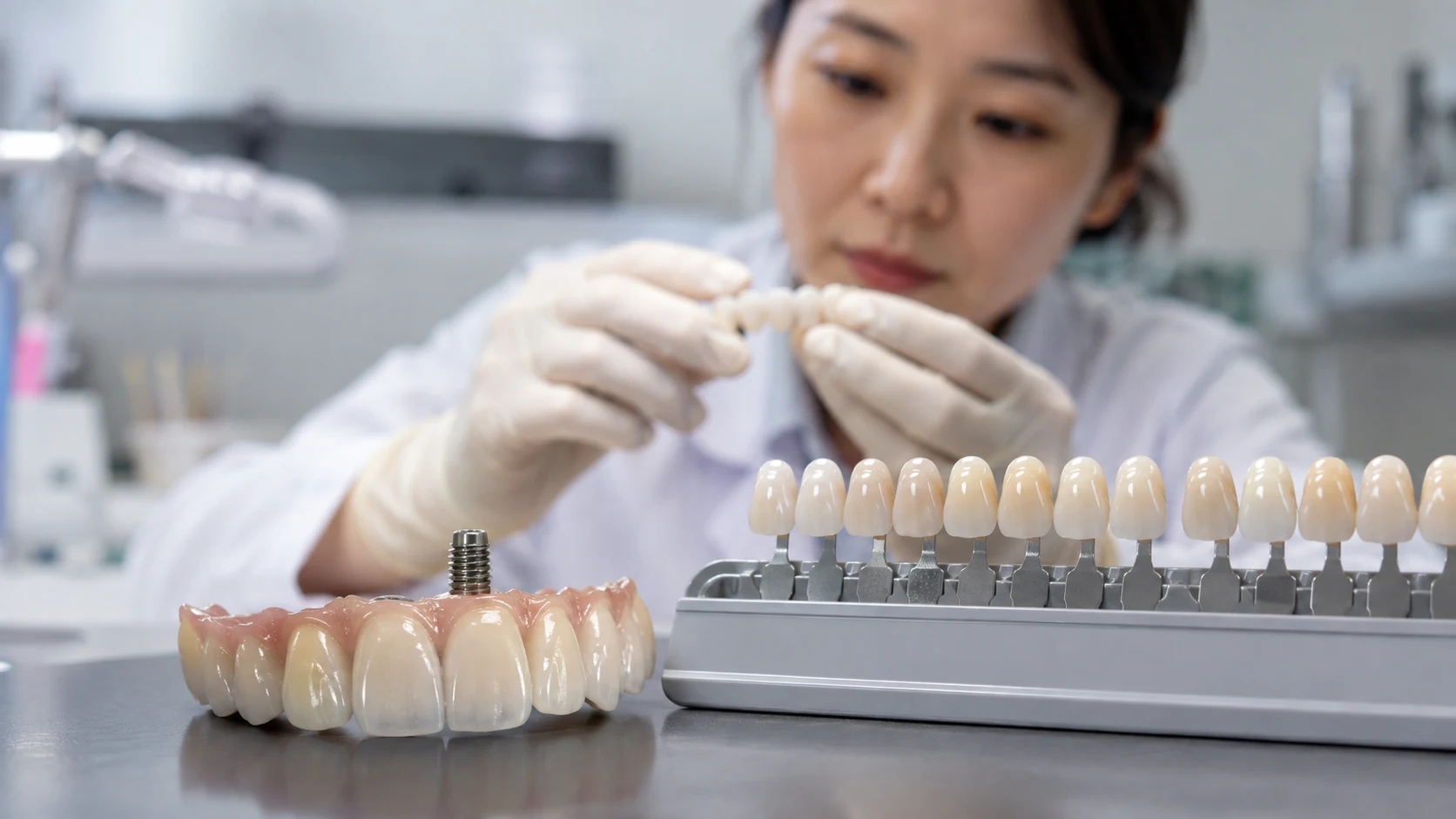 앞니 임플란트 통증 병원 가야 할 때 관찰과 상담 장면
